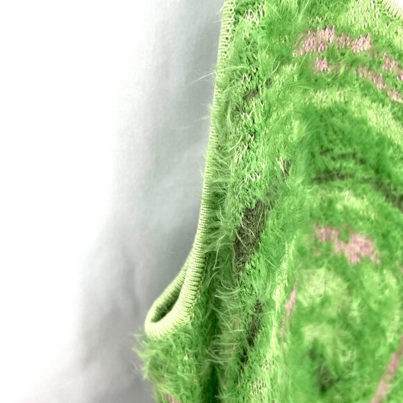House of Sunny hockney bodycon green eyelash dress lime green retro festival 6 - Picture 6 of 15